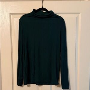Long Sleeve Turtleneck Top in Deep Teal
